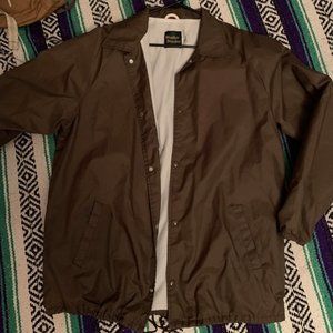 Vintage Weather Breaker Brown Jacket: Mens XL-Tall